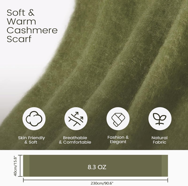 Premillow Women's Mohair Winter Scarf Pure Color, Warm Winter Scarf for Women and Men, Soft Luxurious Cashmere Feel Scarfs - Image 2